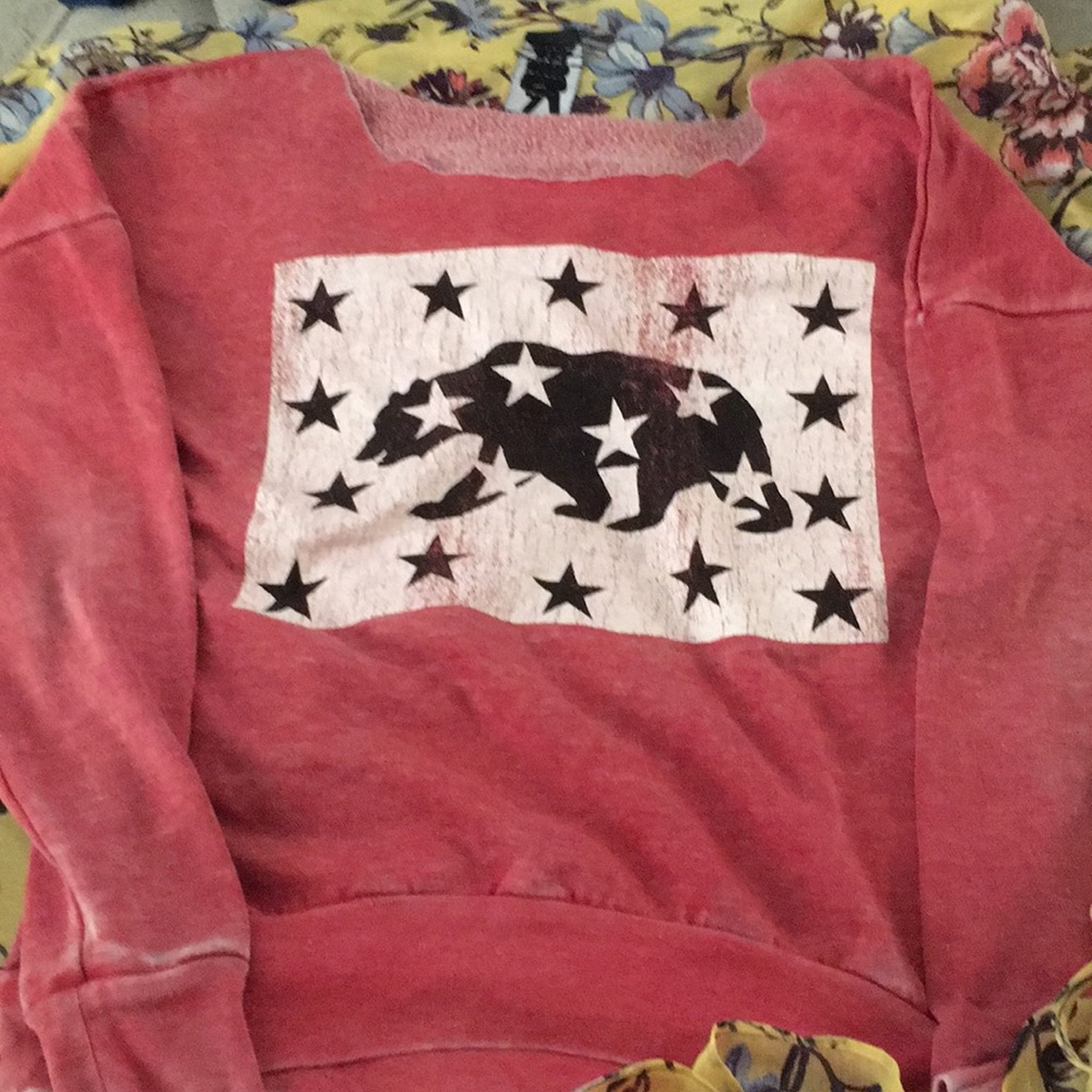 Karma nation over shoulder sweater